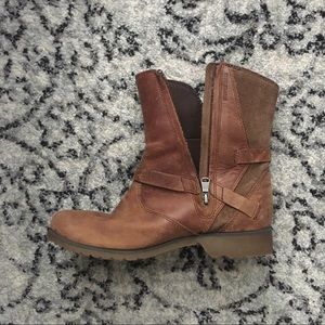 Teva short leather booties trek soles